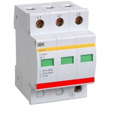 УЗИП 3P 20кА 400B 40кА IEK ОПС1-C (40)