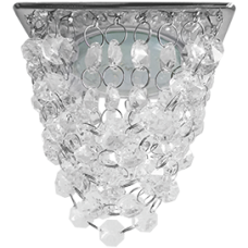 Ecola GX53 H4 5358 Glass Квадрат "Хрустальная гроздь" Прозрачный / Хром 150x110x110