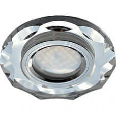Светильник Ecola MR16 DL1653 GU5.3 Glass Стекло Круг с вогнутыми гранями Хром / Хром 25x90