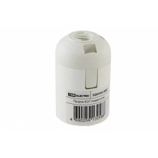 Патрон пластик подвесной Е27 белый TDM штрихкод (50)