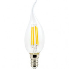 Лампа филамент свеча на ветру 5Вт Е14 4000К Ecola Premium (10/100)