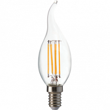 Лампа филамент свеча на ветру 6Вт Е14 4000К Ecola Premium (10/100)