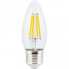 Лампа филамент свеча 5Вт Е27 2700К Ecola (10/100)