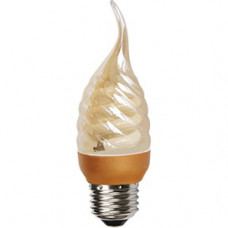 Лампа клл свеча на ветру 9Вт Е27 Золотистая Ecola DEA/FTG (10/100)