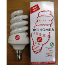 Лампа КЛЛ 15Вт Е14 2700К T3 SPC Экономка (5)