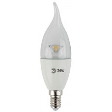Лампа диодная свеча на ветру 7Вт Е14 4000К 600Лм Эра Clear линза (10)