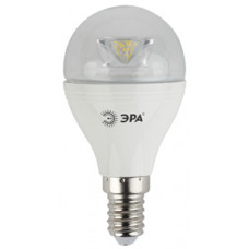 Лампа диодная шар G45 7Вт Е14 2700К 600Лм Эра Clear линза (10)