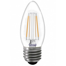 Лампа филамент свеча 12Вт Е14 2700К 910Лм General (10/100)