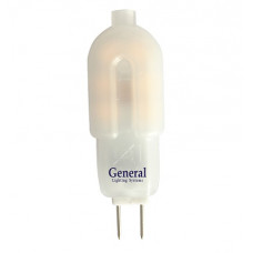 Лампа диодная G4 12В 3.5Вт 2700К 210Лм General пластик (5/100)