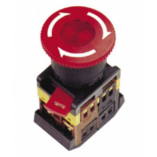 Кнопка TDM ANE-22 Гриб фиксируемая подсветка красный (10)
