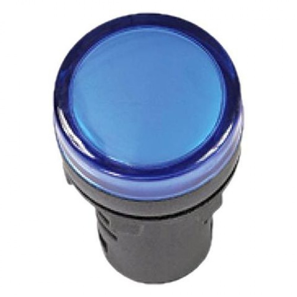 Лампа индикаторная TDM AD-16DS(LED) синий 220В (20)