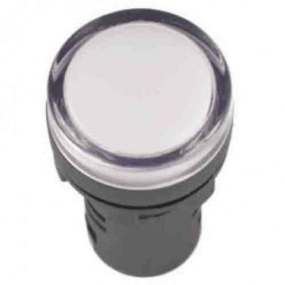 Лампа индикаторная TDM AD-16DS(LED) белый 220В (20)