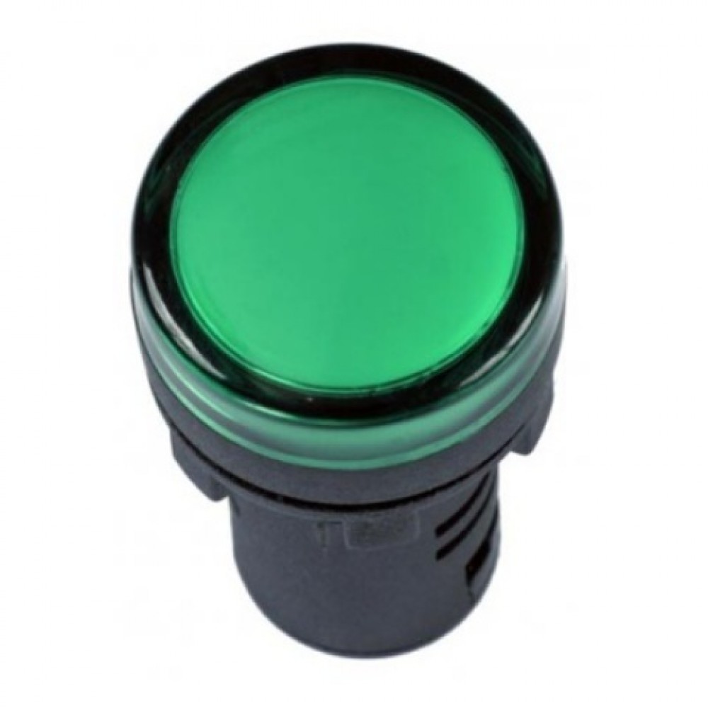 Лампа индикаторная TDM AD-16DS(LED) зеленый 220В (20)
