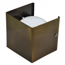 Светильник настенный Ecola GX53-N51 прямоугольный черн бронза 1* GX53 100х100х90 2шт/уп (2/20)