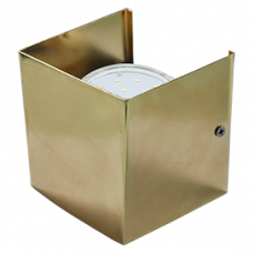 Светильник настенный Ecola GX53-N51 прямоугольный золото 1* GX53 100х100х90 2шт/уп (2/20)