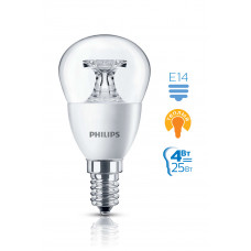 Лампа диодная шар G45 4Вт Е14 2700К Philips EyeComfort прозрачная (10)