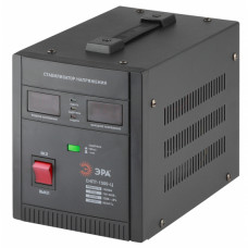 Стабилизатор напряжения ЭРA СНПТ- 1500-Ц, переносной, 1500 ВА, 2 розетки, цифровой дисплей (1/4)