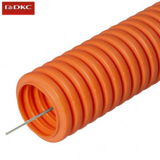Труба гофрированная ПНД 40мм оранжевый DKC (20)