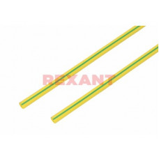 Трубка термоусадочная ТУТнг 8/4мм желто-зеленый 1м Rexant (50)