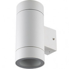 Светильник уличный настенный GX53x2 Ecola 8013A IP65 цилиндр металл белый матовый 205x140x90мм