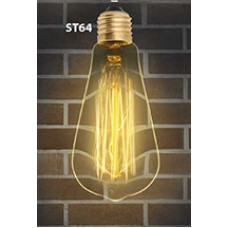 Лампа накаливания конус ST64 60Вт Е27 Uniel Vintage Golden (100)