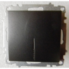 Модуль выключателя EL-Bi Zena 1кл. черный подсветка (12)