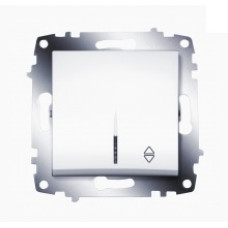 Модуль выключателя ABB Cosmo 1кл. белый проходной подсветка (10)