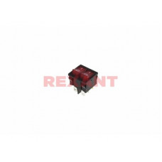 Выключатель Rexant вкл-выкл 6А мини подсветка двойной красный (10)