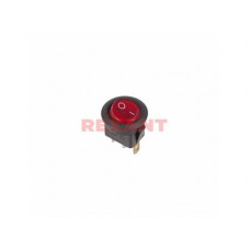 Выключатель Rexant вкл-выкл 6А подсветка круг красный (10)