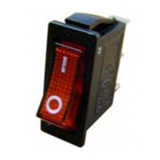 Выключатель TDM YL-202-03 1з вкл-выкл красный (10)